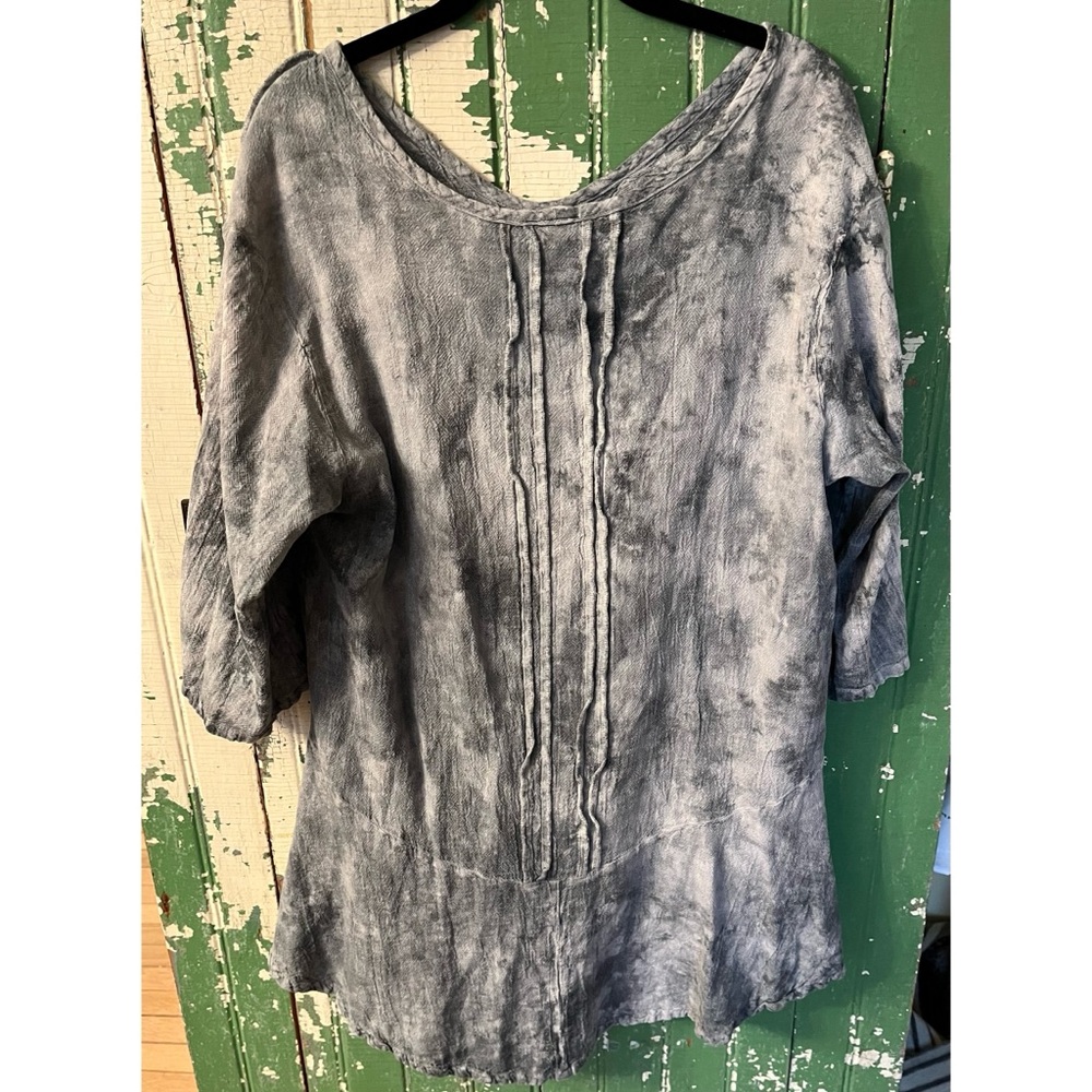 Oh My Gauze Charcoal Tie-Dye Tunic Womens Top size 1 - Picture 3 of 6